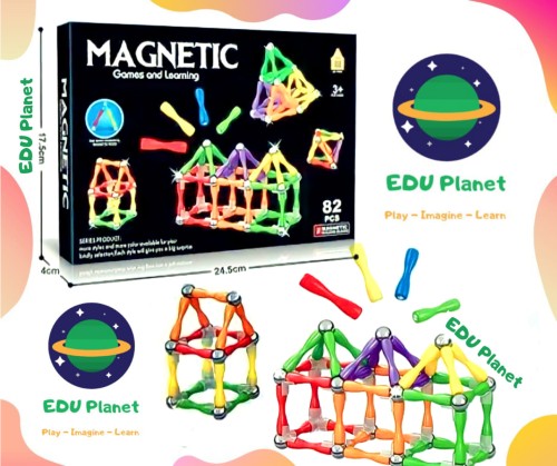 تركيبات أشكال مغناطيسية 82 قطعة