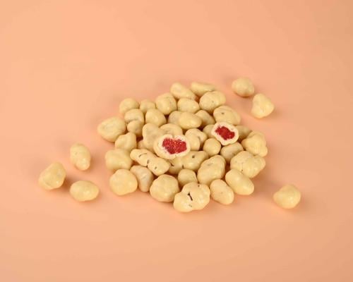 حلوى الدراجيه البيضاء بالفراولة البلجيكية اللذيذة