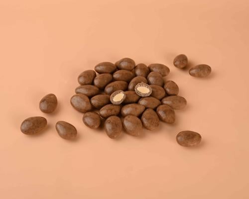 دراجيه لوز فاخر مغطى بشوكولاتة الكابتشينو البلجيكية