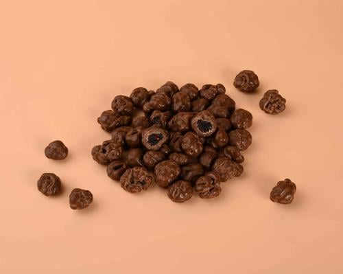 دراجيه الكرانبري المغطى بشوكولاتة الحليب البلجيكية