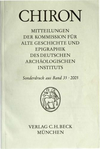 Chiron - Sonderdrucu aus Band 25 - 2005 - Roman Presence in the Desert: A New Inscription from Hegra