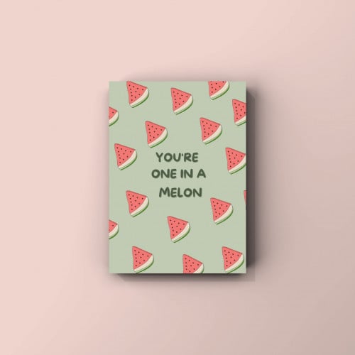 كارد One in a melon جاهز للطباعة