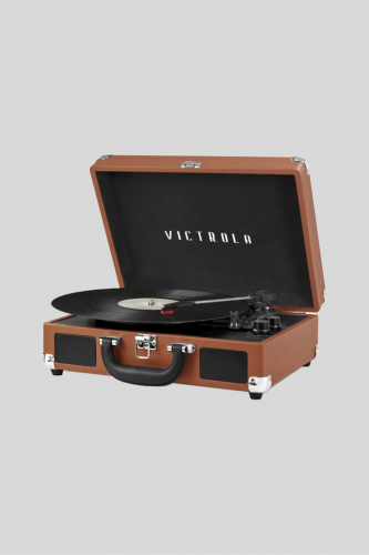 مشغل اسطوانات Victrola | بني وأسود