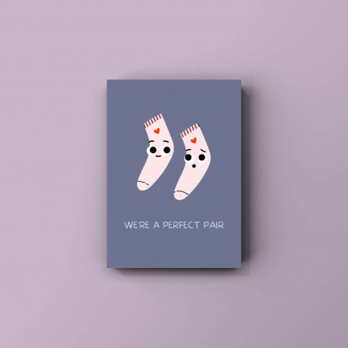 كارد a perfect pair جاهز للطباعة
