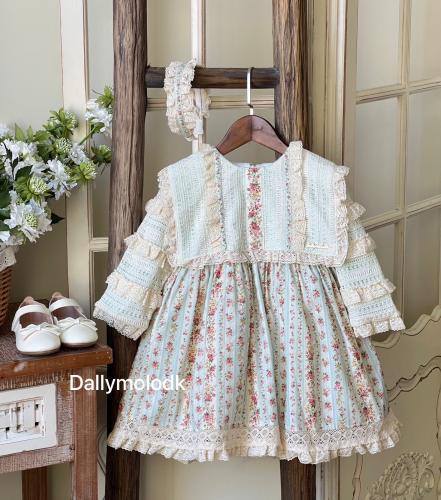 فستان مورد من 9_12 شهر الى 7 سنوات دون الملحقات