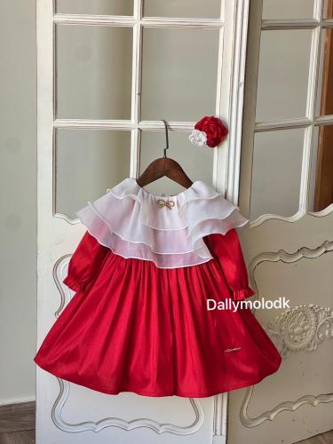 فستان احمر من  0-3 الى 3 سنوات بدون الملحقات