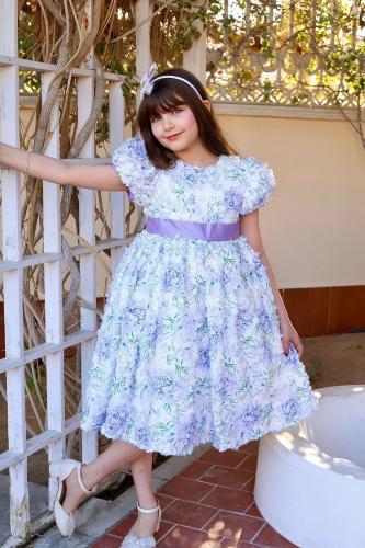 فستان مورد من 1 الى 8 سنوات بدون الملحقات