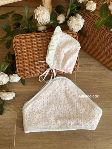 لفة وقبعة فرنسية بناتي وردي