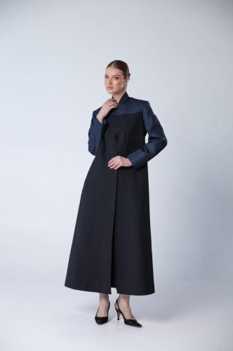 بليزر اسود وكحلي فالكتف والكم