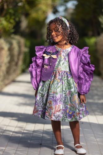 فستان بنفسجي 4-8 سنوات