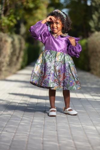 فستان بنفسجي 4-8 سنوات