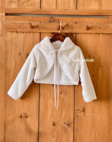 جاكيت فرو 5-10 سنوات ، بيج فاتح