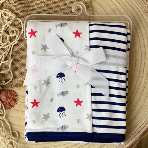 طقم لفات ولادي  2 قطعة 75 * 75 سم