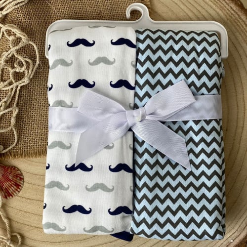 طقم لفات ولادي  2 قطعة 75 * 75 سم