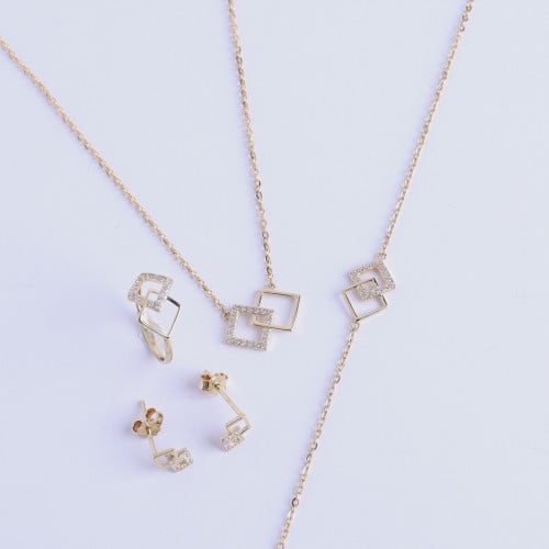 طقم ذهب عيار 18