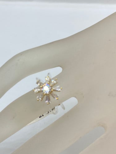 خاتم شفاف عيار 18