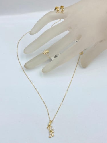 Half set of 18 karat gold