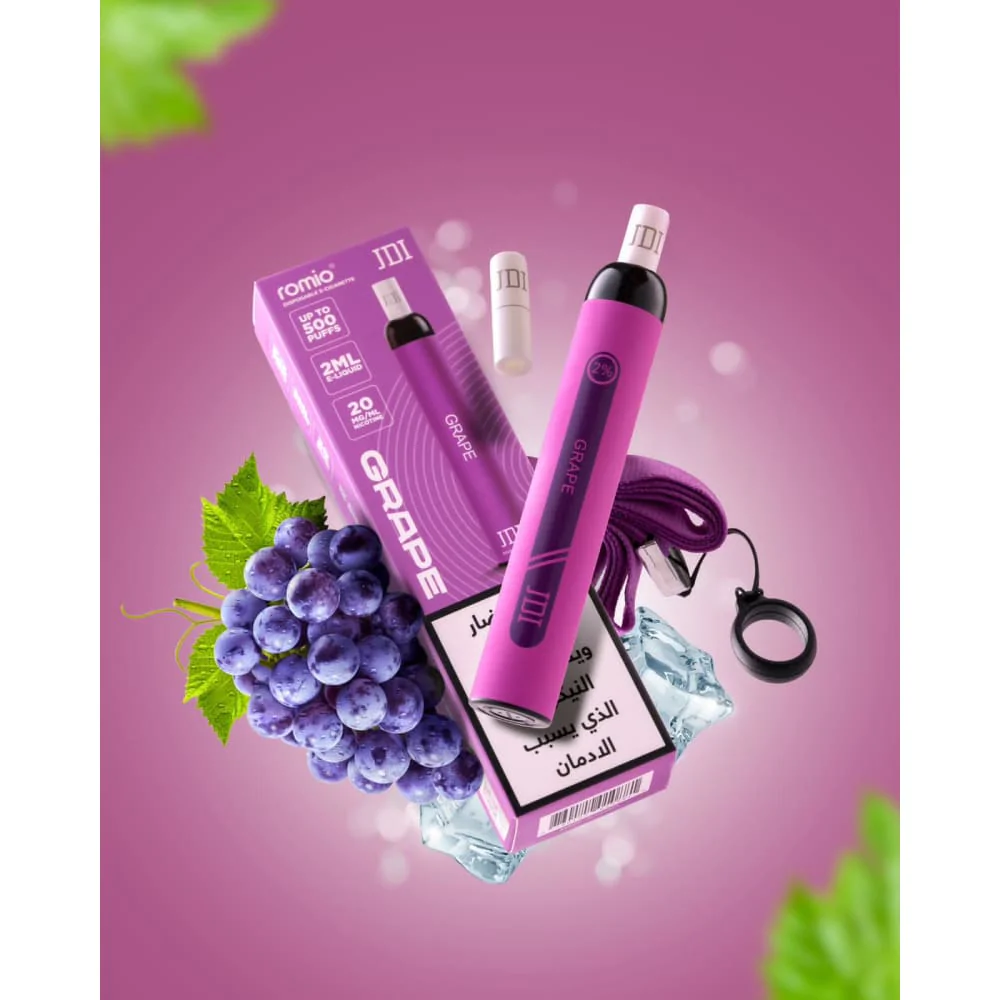deutsche vape JDI Draw Grape Ice 800 not 20 nicotine - سبيشل فيب