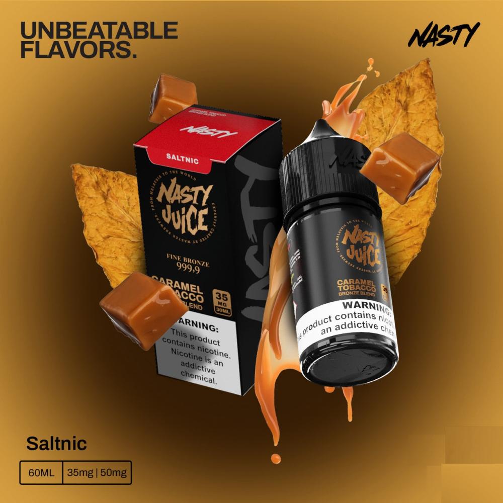 نكهة ناستي برونز بليند كارميل توباكو NASTY JUICE FINE BRONZE 999,9 CARAMEL  TOBACCO BRONZE BLEND - سبيشل فيب