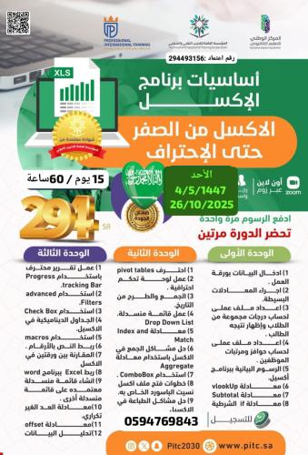 أساسيات برنامج الإكسل