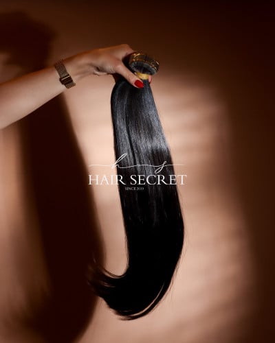 اكستنشن برازيلي شعر طبيعي ناعم ( 60 جرام طول 26 انش )