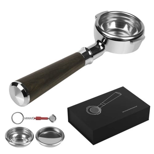 طقم بورتافلتر مكشوف خشب غامق مقاس E61 58mm