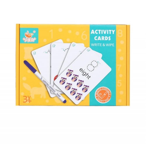 بطاقات تعليمية قابلة للكتابة انجليزي - أرقام