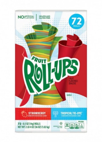 حلاوة رول ابس fruit roll ups (فراولة / نكهة إستوائ...