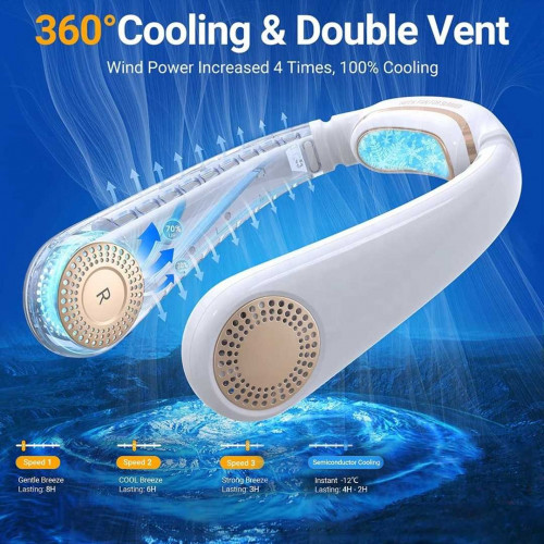 مروحة تبريد تعلق على الرقبة  360 درجة