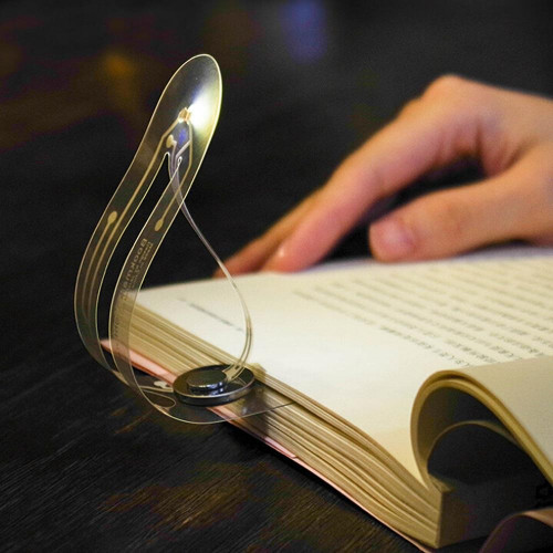 مصباح قراءة LED صغير قابل للطي مع مشبك