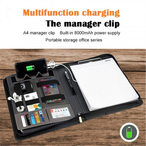 شنطة ملاحظات A4 متعدد الاستخدام مع شاحن