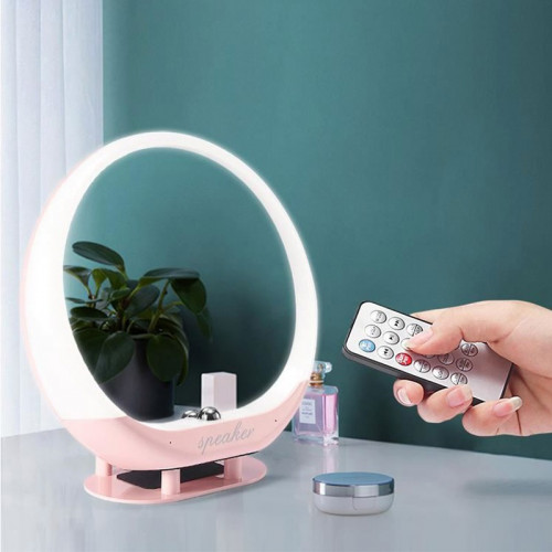 مرآة مكياج مزودة بإضاءه LED وسماعة بلوتوث