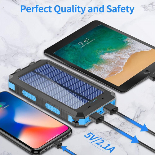 شاحن متنقل 10000mAh يعمل بالطاقة الشمسيه
