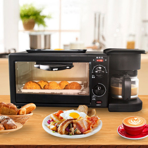 فرن كهربائي مع مكينة قهوة