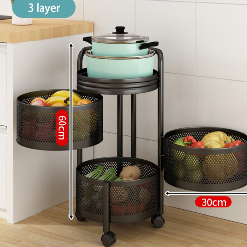 رف تخزين للمطبخ 2 أرفف