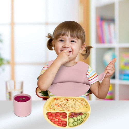 طقم أدوات مائدة سيليكون للأطفال