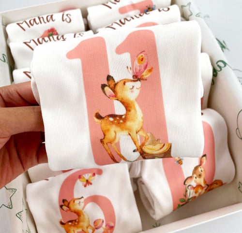 طقم الشهور ثيم البيبي غزال - Baby Deer Set of 12