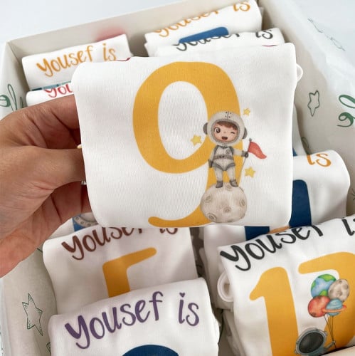 مجموعة الاشهر ثيم رجل الفضاء - Astronaut Set of 12