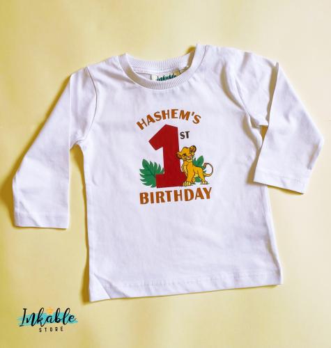 تيشرت عيد ميلاد ثيم سيمبا - Simba Birthday T-shirt