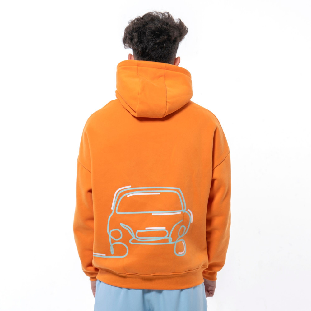 orange colour hoodie