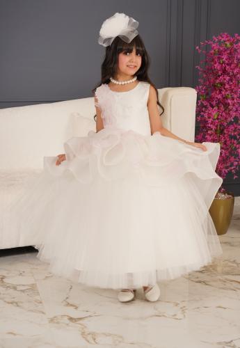 فستان أميره اللؤلؤ + اكسسوار شعر