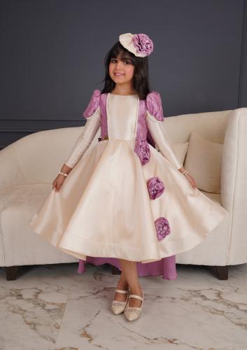 فستان همسة زهور + اكسسوار شعر