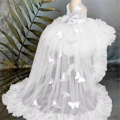 فستان فراشات  + اكسسوار شعر