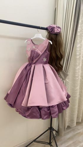 فستان موف و وردي