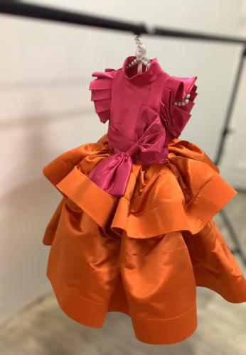 فستان فونكه خصر + اكسسوار شعر