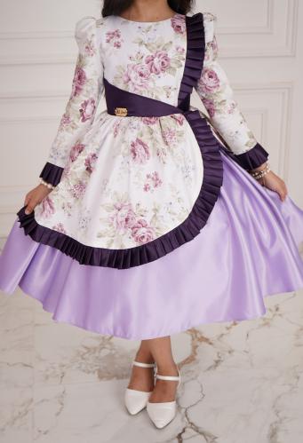 فستان لافندر روز  + اكسسوار شعر