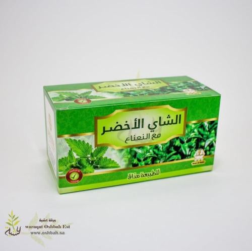 شاي أخضر بالنعناع  30كيس × 2ج (وادي النحل)