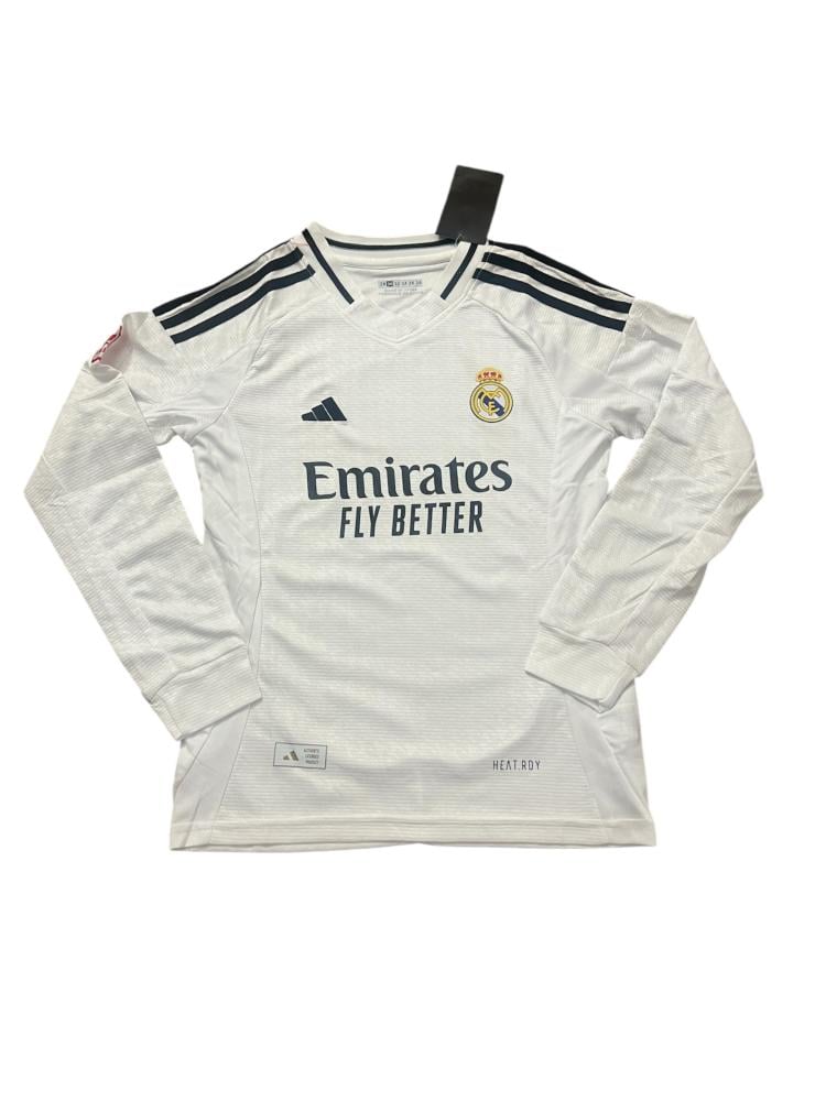 تيشيرت ريال مدريد  كم طويل ولادي 2025/2024
