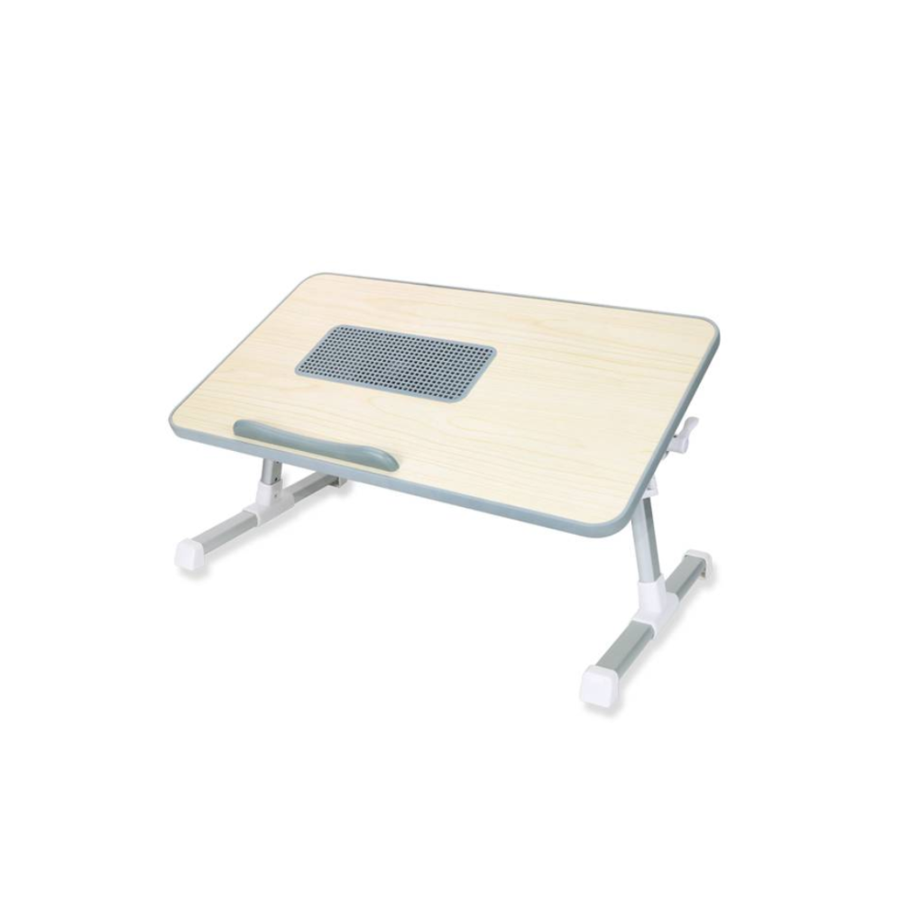 طاوله لاب توب معدنيه من الالمنيوم وقابله للطي مع مروحه تبريد