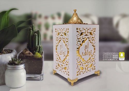 مبخرة اكريلك ( مكعب ) مع الاسم 66600004